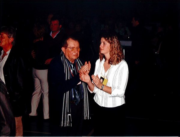 Eug�ne Bernhard, le directeur du Cam�l�on (entre 1968 et 1974 ) et sa fille Natacha. Photo prise lors de l'anniversaire des 35 Ans du Cam�l�on � Cond� en 2005  ( photo retrouv�e dans la caverne d'Ali Baba de Jos�)  Rosario.